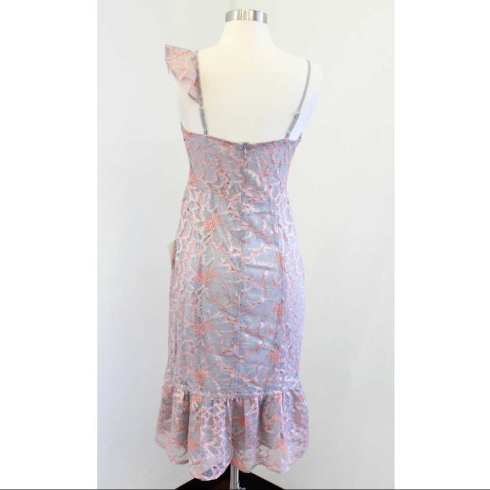 NWT Lulus Ruffle Lace Midi Cocktail Dress - Picture 8 of 8